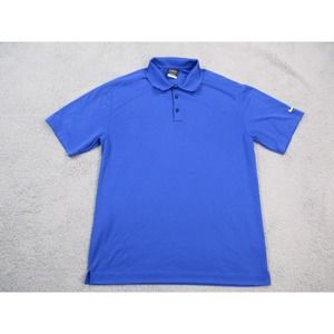 Nike Golf Polo Shirt Men’s XL‎ Blue Dri-Fit Short Sleeve Swoosh Embroidered